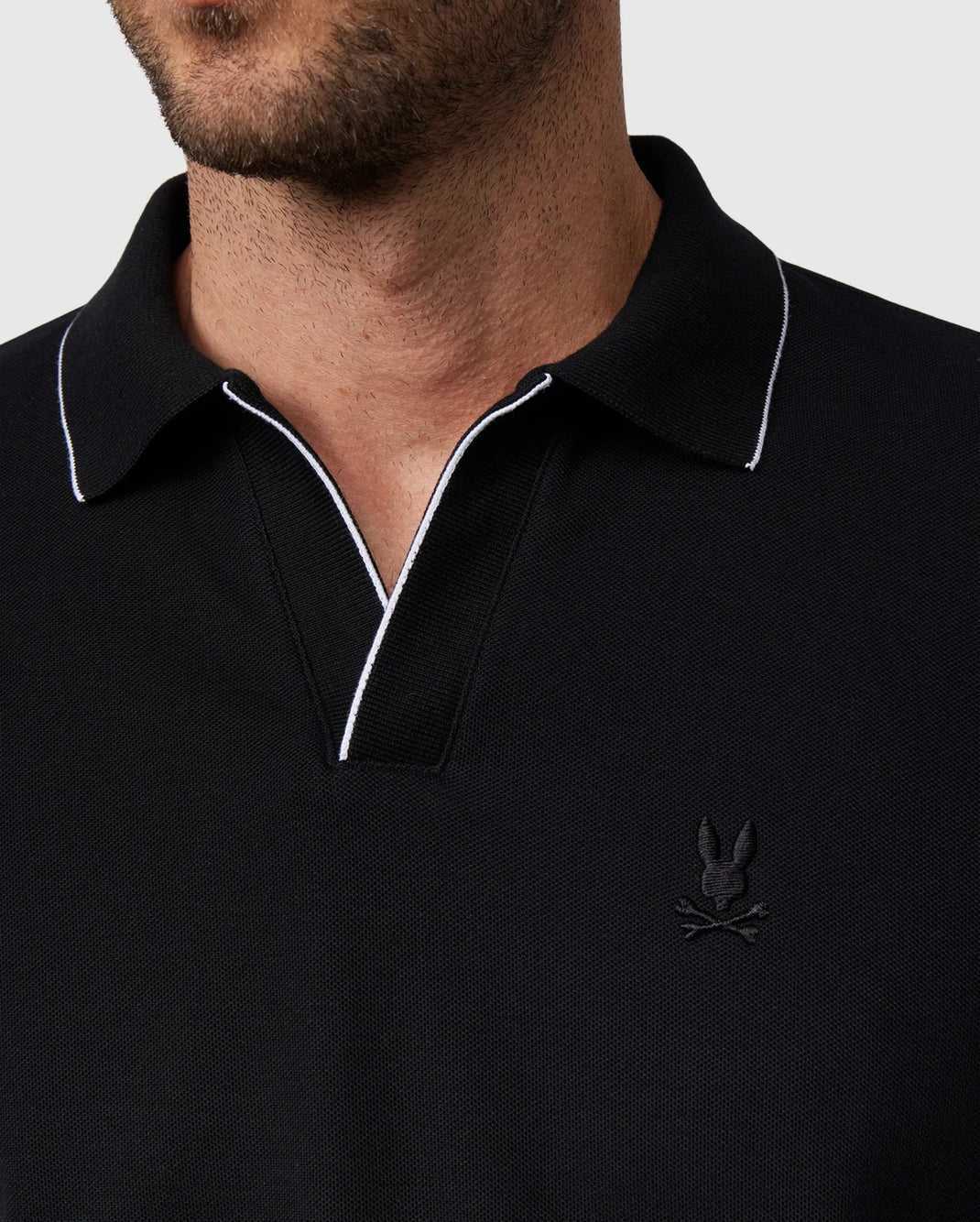 Polos Psycho Bunny East Hills Johnny Polo Shirt Noir Homme | MOV-61146304